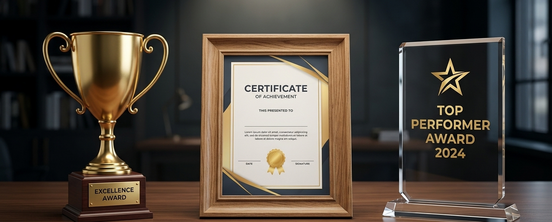 Plaque Awards vs Trophies vs Frames: Which Display Does Your Achievement Deserve