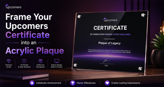 Upcomers Certificate plaque