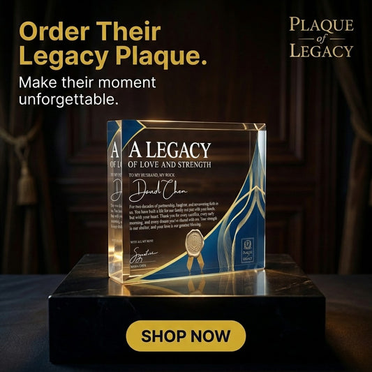 Legacy Award – Personalized Appreciation Gift Plaque - Plaque Of Legacy